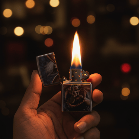 Zippo Silver Metal Lighter with Anne Stokes Fantasy Collection Design Flip - Top Refillable (6×4 cm) - Al Kabayel Discount CentreZippo Silver Metal Lighter with Anne Stokes Fantasy Collection Design Flip - Top Refillable (6×4 cm)LightersZIPPOAl Kabayel Discount Centre