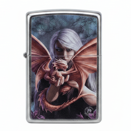 Zippo Silver Metal Lighter with Anne Stokes Fantasy Collection Design Flip - Top Refillable (6×4 cm) - Al Kabayel Discount CentreZippo Silver Metal Lighter with Anne Stokes Fantasy Collection Design Flip - Top Refillable (6×4 cm)LightersZIPPOAl Kabayel Discount Centre