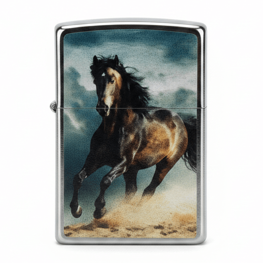 Zippo Silver Metal Lighter with Wild Stallion Horse Artwork Design, Flip - Top Refillable (6×4 cm) - Al Kabayel Discount CentreZippo Silver Metal Lighter with Wild Stallion Horse Artwork Design, Flip - Top Refillable (6×4 cm)LightersZIPPOAl Kabayel Discount Centre