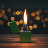 Zippo Solid Green Metal Flip - Top Refillable Pocket Lighter, Classic Windproof Design (6×4 cm) - Al Kabayel Discount CentreZippo Solid Green Metal Flip - Top Refillable Pocket Lighter, Classic Windproof Design (6×4 cm)LightersZIPPOAl Kabayel Discount Centre