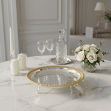 Zolten Gold & Silver Stainless Steel Round Footed Serving Tray - 35cm - Al Kabayel Discount CentreZolten Gold & Silver Stainless Steel Round Footed Serving Tray - 35cmServing TraysZOLTENAl Kabayel Discount Centre
