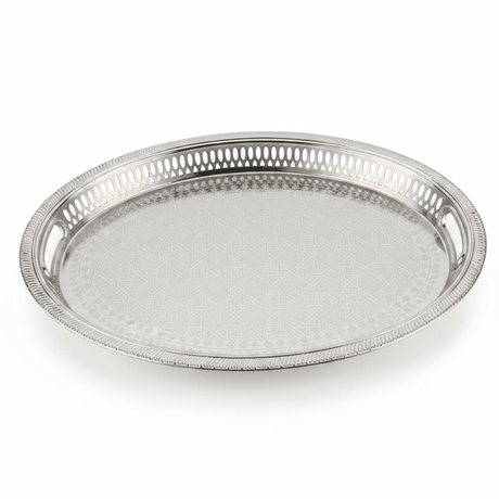 Zolten Silver Stainless Steel Oval Serving Tray - 60×44cm - Al Kabayel Discount CentreZolten Silver Stainless Steel Oval Serving Tray - 60×44cmServing TraysZOLTENAl Kabayel Discount Centre